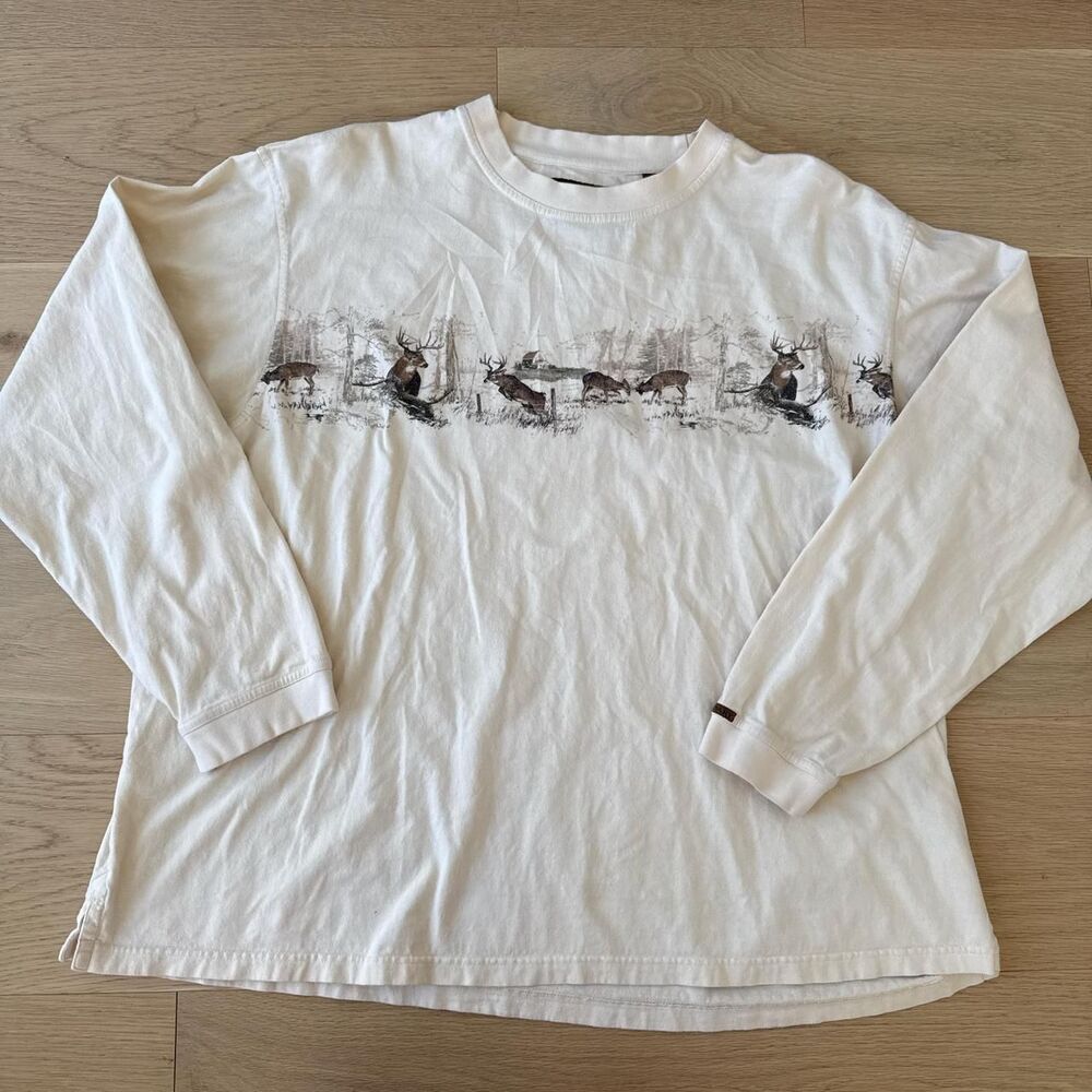Legendary-whitetails Men's Cream and White T-shirt